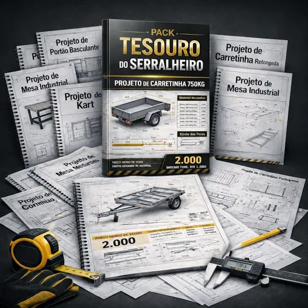 Pack Tesouro do Serralheiro - Projetos prontos